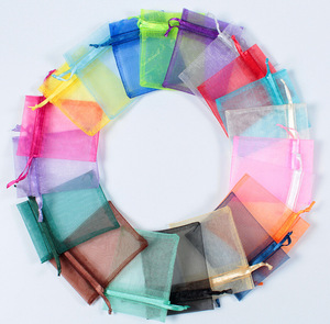 Sacs en organza colorés réutilisables pour bijoux, couleurs personnalisables - Product Image 3