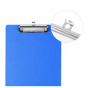 Porte-documents à clip bas profil en plastique coloré format A4 standard, personnalisable avec logo imprimé, vente en gros - Product Image 2