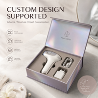 Boîte personnalisée de luxe pour appareil d'épilation IPL avec doublure en éponge et finition mate, fermeture magnétique, emballage en carton rigide