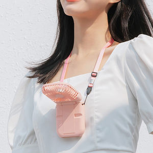 Mini Ventilador Plegable para Colgar en el Cuello, USB, Ajustable, Recargable, Enfriador de Aire, Soporte para Teléfono, 3 Velocidades, Ventilador de Verano - Product Image 3