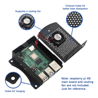 Venta caliente Raspberry Pi 4 Modelo B Kit completo 4GB 8GB Caja de metal opcional Ventilador Disipadores de calor Cable Fuente de alimentación para Rpi 4 B