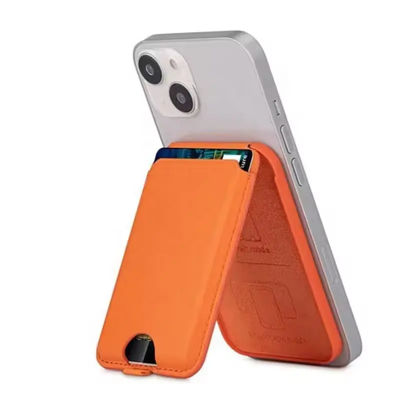 2024 yeni darbeye Pu deri silikon tutucu cep telefonu mıknatıs kart çanta kılıf Iphone 12 için manyetik cüzdan standı 13 14 15 pro