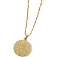 Collier personnalisé professionnel en acier inoxydable résistant à l'eau, avec pièce religieuse islamique arabe Allah