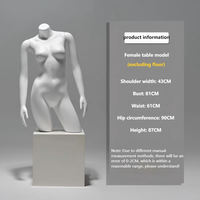 Maniquí de Exhibición para Tienda de Ropa Interior, Blanco Brillante, Femenino, Medio Cuerpo, para Sujetador, Bragas y Traje de Baño