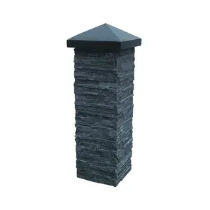 석회석 부두 벽 캡핑 돌, 입구 대리석 클래딩 문화 돌 타일 게이트 기둥