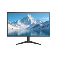 Moniteur d'ordinateur LED noir de 21,5 pouces, moniteur LCD PC 75Hz, moniteur de bureau, vente en gros d'usine