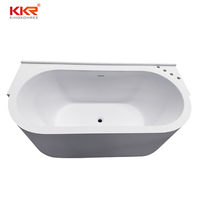 Baignoire de petite taille en pierre de résine 1200mm, surface solide, sans jupe, spa de trempage, pour mini salle de bain, nouvelle collection