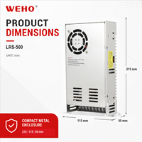 LRS-500-48 48V 10A 500W Catu Daya AC-DC dengan Sakelar Pemilih Tegangan untuk Modul Kontrol Otomasi Penggerak Motor