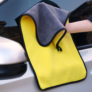 Serviette de voiture, chiffon de lavage, chiffon absorbant double face en microfibre corail à séchage rapide pour garage et station-service, vente en gros - Product Image 3