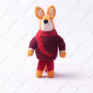 ตุ๊กตากระต่ายขนเมอริโนทำมือของเล่นตุ๊กตาสัตว์ทำด้วยมือของขวัญตกแต่งเทศกาลสำหรับเด็กอายุ5-7ปี - Product Image 2