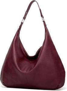 Bolso de Hombro de Moda para Mujer, Personalizado de Fábrica, de Cuero Vegano PU, Estilo Retro, con Cierre de Cremallera, Impermeable, Tipo Hobo Coreano - Product Image 3