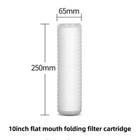 10/20 pouces 5μm pp plissé déionisation rechargeable sédiments Ro cartouche de filtre à eau à haut débit de purificateur d'eau