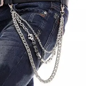 Fashion Cool Skull Chains 2022 New Decorative Men's Pants Chain Punk Layer Skull Hip Hop Pants Chain