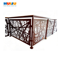 Clôture en aluminium noir enduit de poudre HJ et garde-corps de porte de clôture