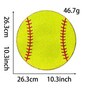 Patchs thermocollants personnalisés en chenille PVC à sequins Gillian Wholesale pour vêtements de sport, baseball et softball, motif <span class=keywords><strong>Big</strong></span> <span class=keywords><strong>Mama</strong></span>, pour la décoration - Product Image 6