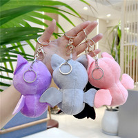 Vente en gros peluche petite chauve-souris noire porte-clés animal en peluche décoration de la maison sac pendentif peluche coloré petite chauve-souris porte-clés