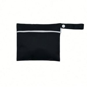 Sac étanche lavable personnalisé avec logo, 7 x 5,9 pouces, pour articles secs et humides, avec poches zippées, réutilisable pour repas, couches, poussette, collations, maillot de bain - Product Image 1