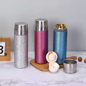 Custom Double-layer Vacuum Insulated Silicone Hammered Pattern Steeping <b>Tea</b>-Water Separation <b>Brewing</b> Cup Portable Promotional - Product Image 5