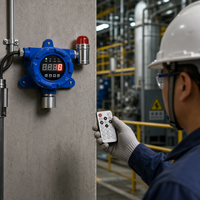 Détecteur de gaz fixe HIREP, moniteur de sécurité industriel mural, écran LED antidéflagrant, télécommande, IP66, ATEX, CE, alarme