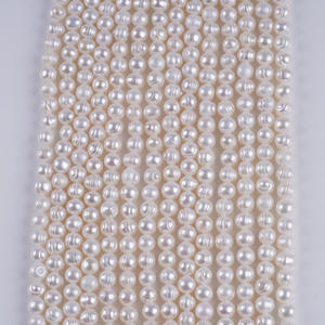 Perles d'eau douce Keshi blanches naturelles en gros pour la fabrication de bijoux DIY, 6/7/8/9/10 mm, fil perforé pour des designs personnalisés - Product Image 1