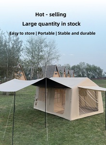 Four Season Outdoor Camping <b>Inflatable</b> Tent with Canopy One Bedroom One Living Room Extra <b>Large</b> Space Oxford Fabric - Product Image 3