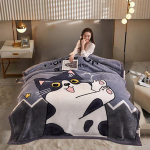 Soft Warm Raschel Blanket Custom-made All-Season Double Layers Fluffy Faux Fur Mink <b>Throw</b> Thick Fleece <b>Quilt</b> - Product Image 3