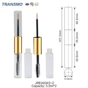 Flacon de sérum pour cils en aluminium, emballage de mascara 2-en-1, flacon d'eye-liner et de mascara, tube de mascara double en métal, vente en gros - Product Image 3