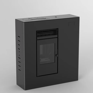 Poêle à granulés de bois 12KW à design encastré, chauffage jusqu'à 3 pièces, air chaud automatique, haute efficacité <span class=keywords><strong>pour</strong></span> le chauffage de toute la <span class=keywords><strong>maison</strong></span> - Product Image 1