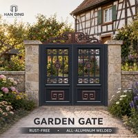 Portail de jardin en aluminium inoxydable, écologique, résistant aux UV, sans entretien, installation facile, fermeture automatique, thermolaqué pour villa