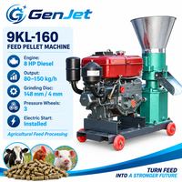 Nouvelle machine à granulés d'aliments pour animaux de qualité industrielle 9KL-400, moteur diesel 4 cylindres, 2 tonnes/heure, pour usine d'aliments à grande échelle hors réseau