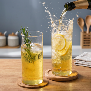 Gobelets en verre transparent polyvalents pour le service de boissons dans les cafés, les restaurants de brunch et les marques de restauration décontractée moderne - Product Image 1