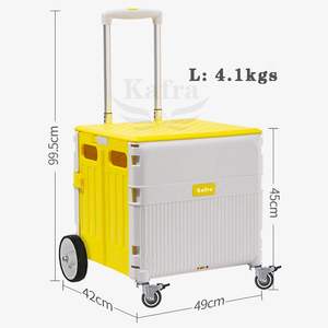 Carritos Plegables Multiusos Funcionales, Carrito de Compras Móvil con Caja de Almacenamiento - Product Image 6