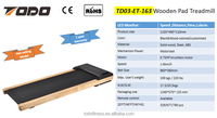 Tapis de marche électrique portable en bois silencieux, tapis de course pour bureau, machine de course à pied avec écran LED et télécommande, usage domestique, 100 kg