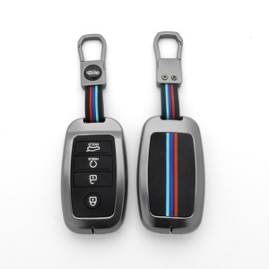 Coque de remplacement pour clé de voiture en alliage de zinc et gel de silice <span class=keywords><strong>206</strong></span> pour Kia Optima Sbortage 2021 avec porte-clés - Product Image 2