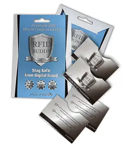 Offre Spéciale Rfid plastique feuille d'aluminium papier manchons RF protecteur carte de crédit portefeuille Nfc blocage titulaire