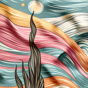 100% 실크 고급 가을 맞춤 프린트 반 고흐 유화 사각 스카프 (여성용) - Product Image 3