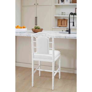 Taburete de barra Delia de madera/linen/tapizado, taburete de barra alto y duradero para el hogar, bar y comedor - Product Image 4