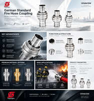 Raccord Storz en alliage d'aluminium 1-6 pouces, raccord rapide pour tuyau d'incendie, type allemand, connecteur anodisé