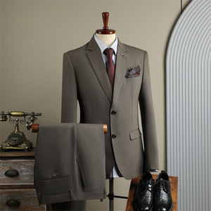 <span class=keywords><strong>Costume</strong></span> de <span class=keywords><strong>mariage</strong></span> trois pièces pour <span class=keywords><strong>homme</strong></span>, style britannique personnalisé, luxe, coupe ajustée, couleur unie, pour affaires et bureau - Product Image 1