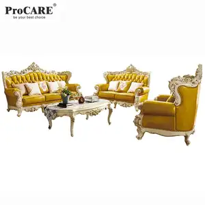 Итальянский классический дизайн, диван из ворсовой кожи/современная мебель для гостиной