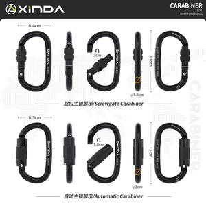 Mosquetón Xinda 40KN de Aleación de Aluminio Tipo O con Bloqueo para Escalada, Montañismo y Uso en Exteriores - Product Image 3