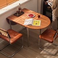 Ensemble de table à manger ovale murale de style colonne romaine, couleur crème, moderne et minimaliste, inspiré de la péninsule française - Meubles de luxe en bois massif