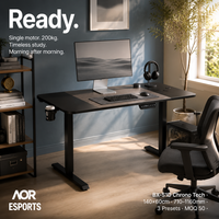 Bureau électrique AOR réglable en hauteur, bureau assis-debout, bureau d'ordinateur, bureau à domicile, bureau à moteur unique, vente en gros usine