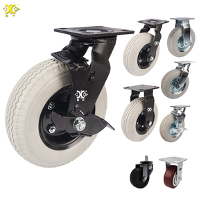 Werkseitig angepasste 8-Zoll-Hochleistungs-PU-Schaumrollenräder mit Bremse für den industriellen Transport OEM - Product Image 1