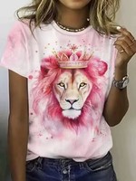 Camiseta unisex vintage con estampado 3D de caballo, camiseta informal de manga corta con diseño de animales