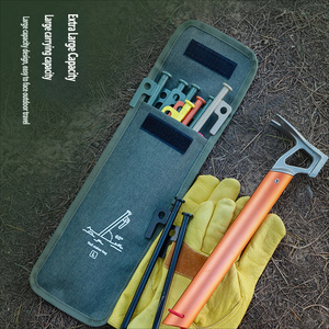 Sac de rangement portable en toile pour piquets de tente de <span class=keywords><strong>camping</strong></span> en forme d'enveloppe, kit d'installation de bâche, kit d'outils pour piquets de <span class=keywords><strong>camping</strong></span>, accessoires, sacs en toile - Product Image 2