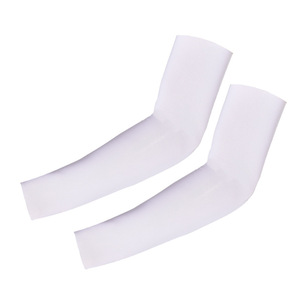 Manchons de bras unis respirants anti-UV pour protection solaire, cyclisme et randonnée en extérieur, unisexe adulte, blanc - Product Image 1