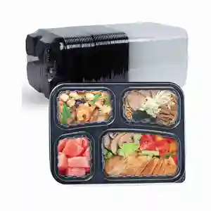 Restaurant To Go Boxes Reusable Pp Plastic Food Container Microwave Safe Takeout Meal Prep Food Containers