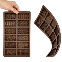 Moules à chocolat créatifs en silicone à 12 cavités - Qualité alimentaire, résistants à la chaleur, compatibles four et lave-vaisselle, pour la cuisson de barres chocolatées et de bonbons
