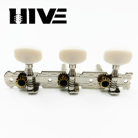 HIVE 3+3 Mécaniques de guitare classique monobloc à trou central en acier, 6 cordes, pour guitare classique